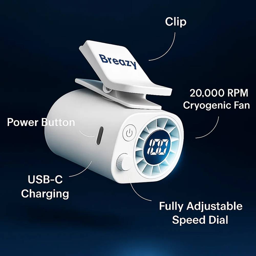 Breazy® Clip-On Cooling Fan